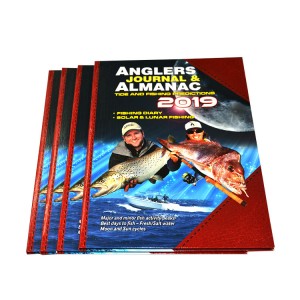 King Fu China pefect design hardcover Pu cover fishing book printing in factory